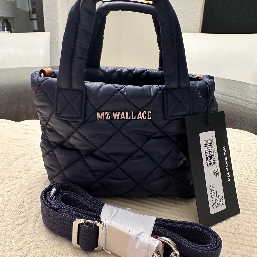 MZ Wallace Dark Blue Quilted Mini Bag